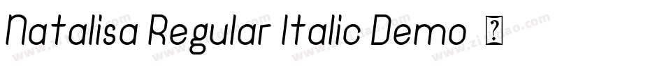 Natalisa Regular Italic Demo字体转换